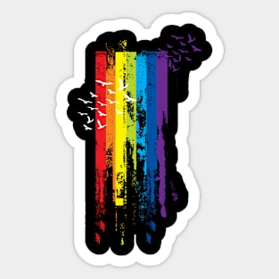 Rainbow Bird Sticker